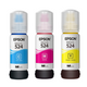 Kit 3 Tintas Epson T524220AL T524220 T524 | L15150 L15160 L6490 | Original 70ml