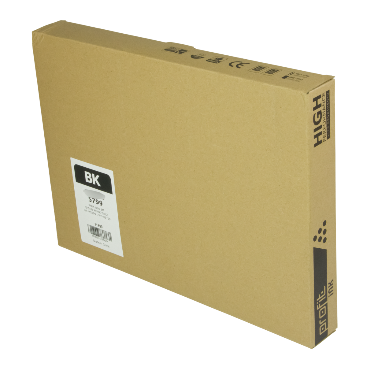 Bolsa de Tinta P/ Epson WF5299 WF5799 Preta Pigmentada 40K 795ml - Profit Ink