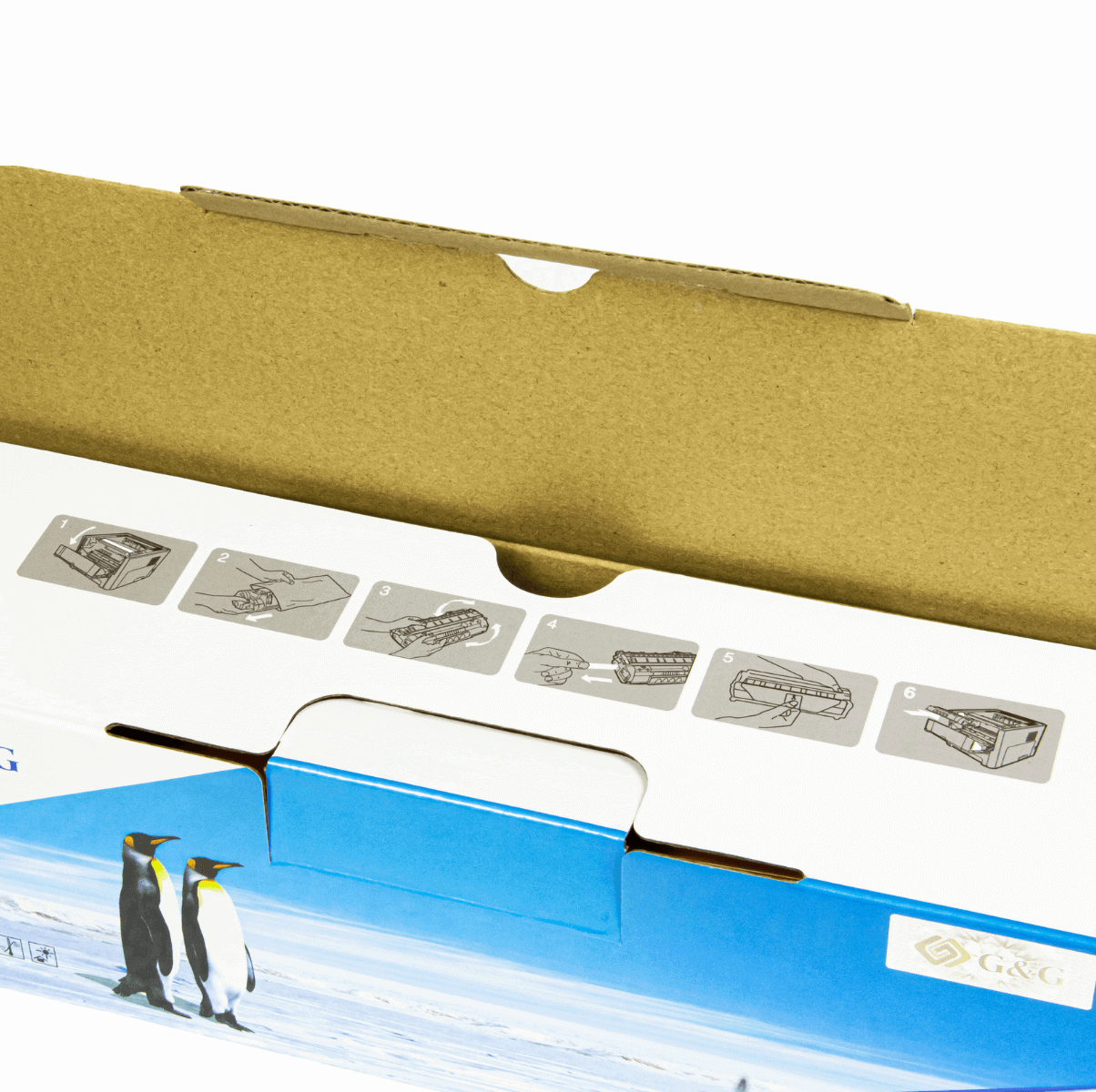 Cartucho de Toner P/ Canon e HP CF401X CF501X CRG054 202X Ciano C/ Chip 2.5K - G&G
