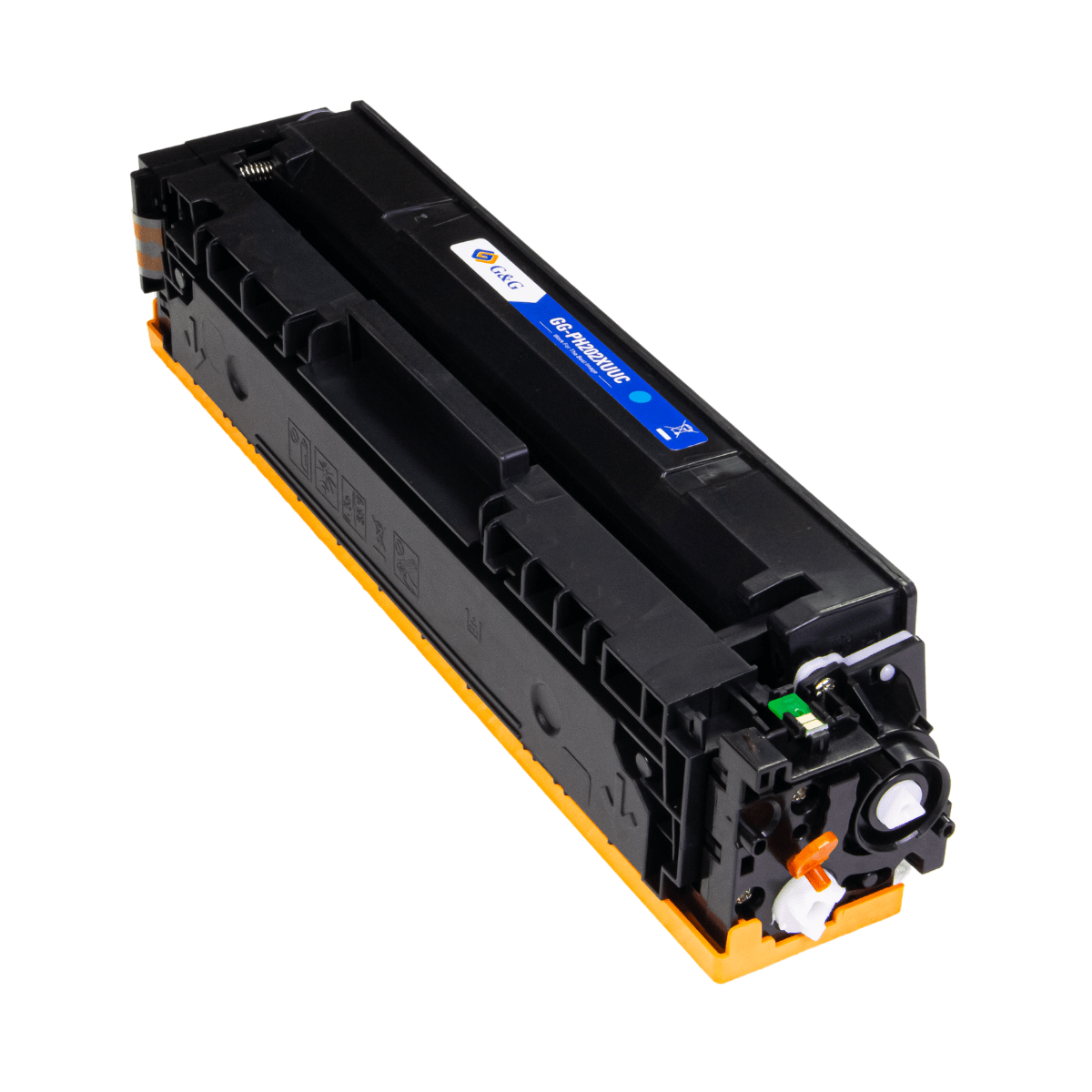 Cartucho de Toner P/ Canon e HP CF401X CF501X CRG054 202X Ciano C/ Chip 2.5K - G&G