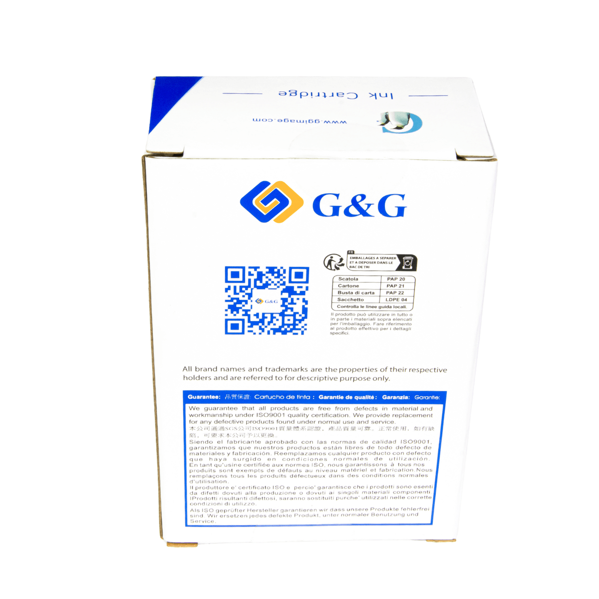 Cartucho de Tinta P/ Plotter Canon PFI-107 Amarelo C/ Chip 130ml - G&G