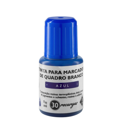 Tinta para Marcador de Quadro Branco BRW Azul - 20ml