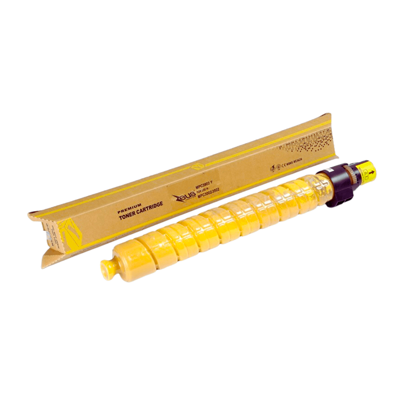 Cartucho de Toner Compatível Zeus Amarelo p/ Ricoh MPC3502 c/chip - 18K