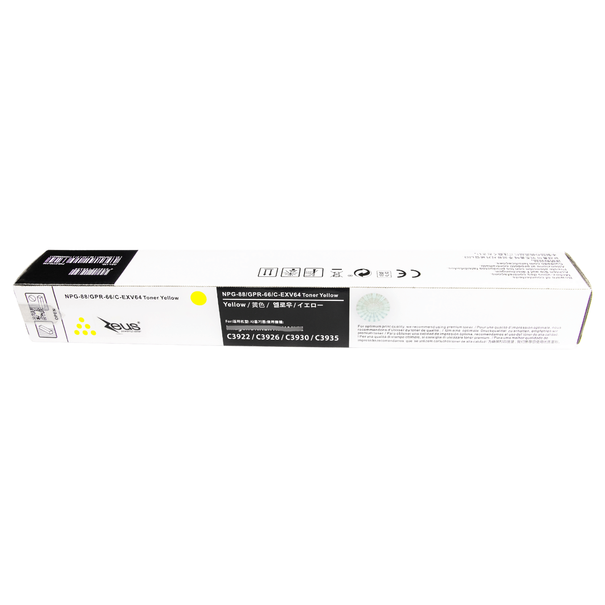 Cartucho de Toner P/ Canon GPR-66 Amarelo C/ Chip 25.5K - Zeus