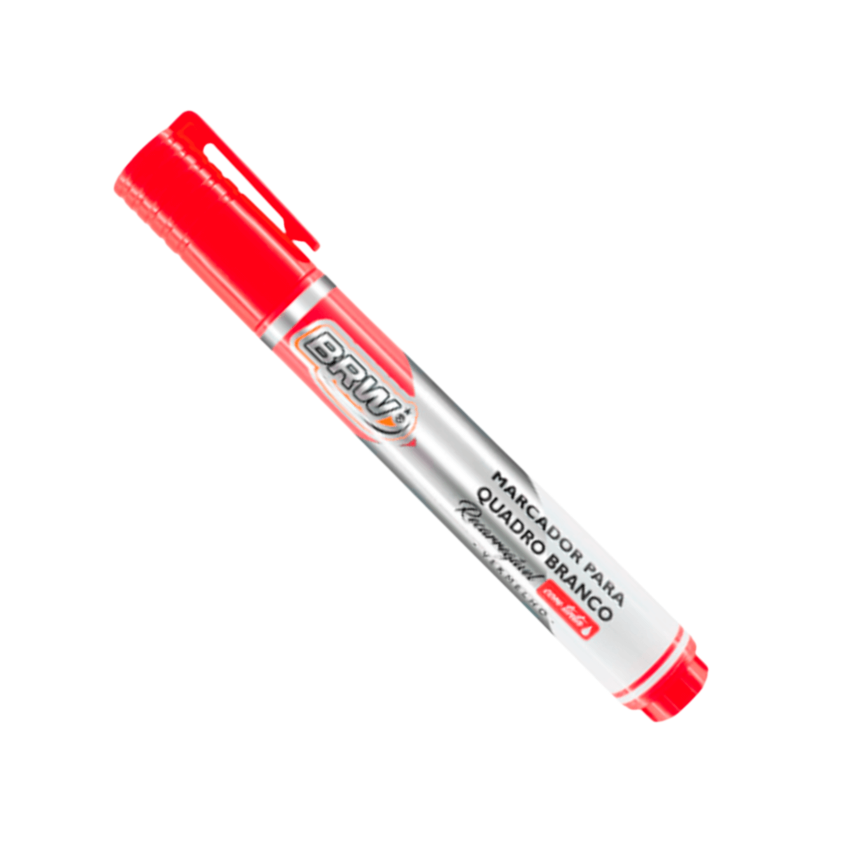 Marcador Quadro Branco Recarregável Vermelho BRW