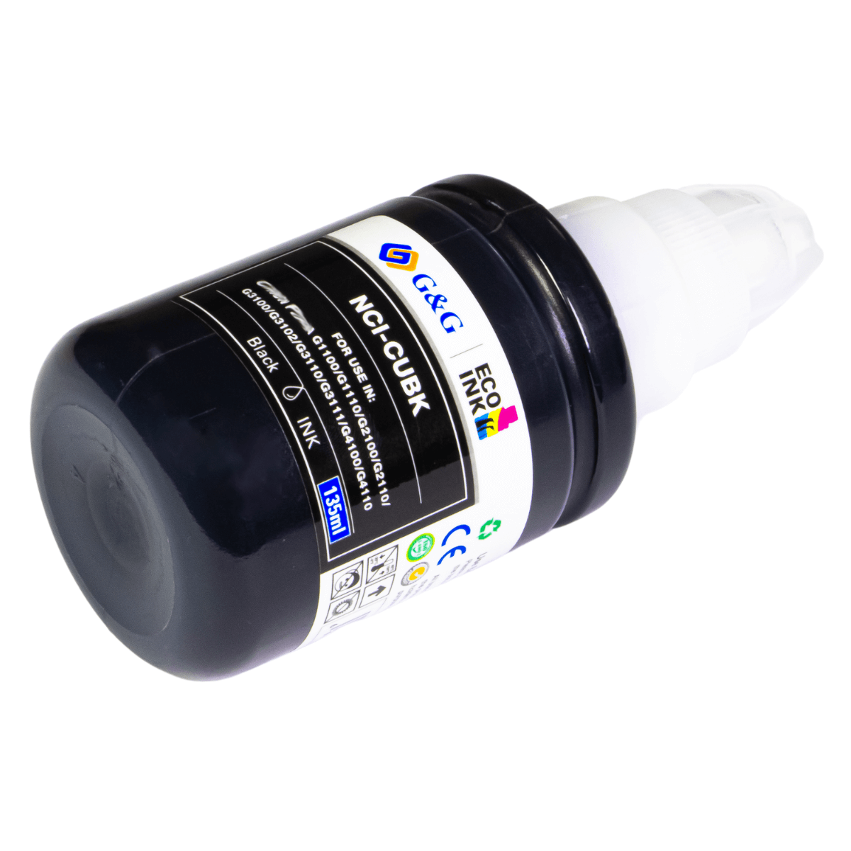 Refil de Tinta P/ Canon GI-190 Megatank Preta 6K 135ml - G&G