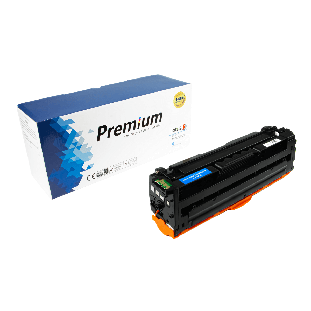 Cartucho de Toner P/ Samsung CLT506 Ciano C/ Chip 3.5K - Lotus