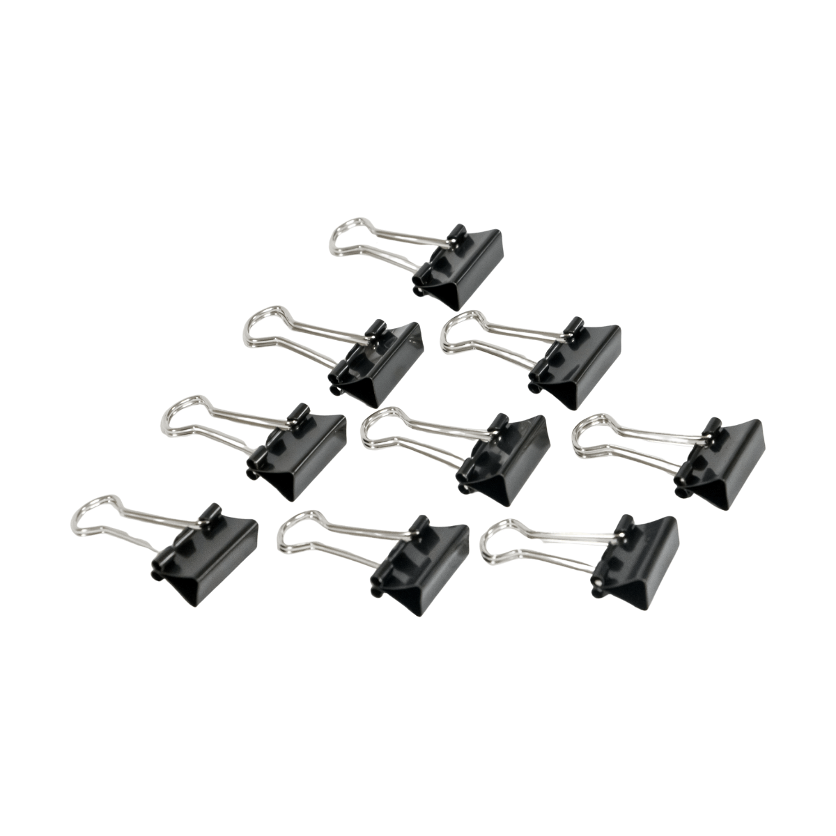 Clipes Para Papel Binder 19mm BRW- Pote c/40un - Preto