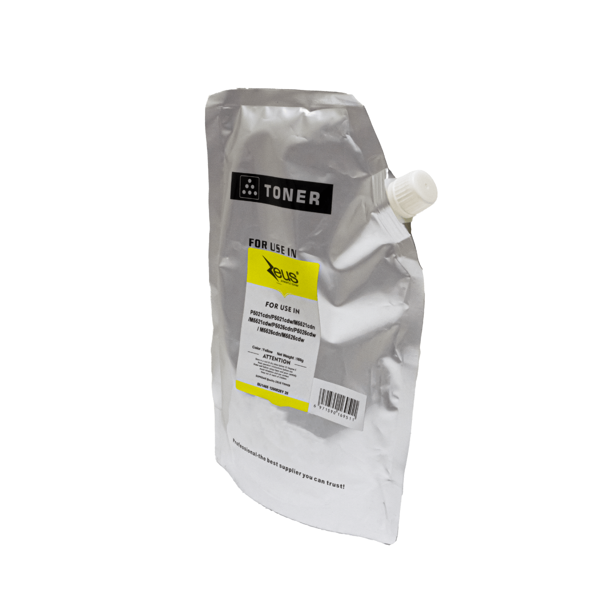 Refil de Toner Compatível Zeus TK5442 TK5242 Yellow p/ Kyocera - 160g