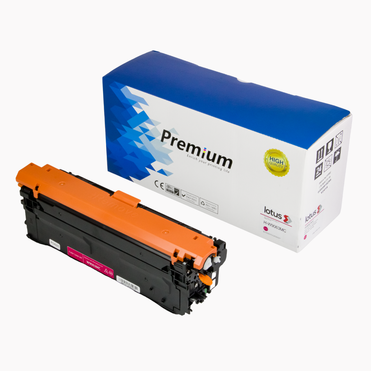 Cartucho de Toner P/ HP W9062 E55040 E57540 C/ Chip Magenta 12.5K - Lotus