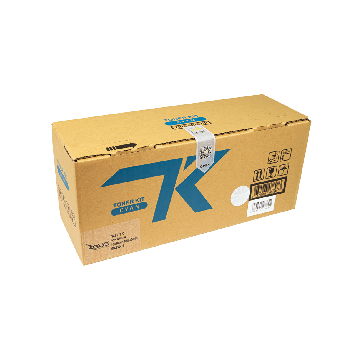 Cartucho de Toner P/ Kyocera TK5272 Ciano C/ Chip 6k - Zeus