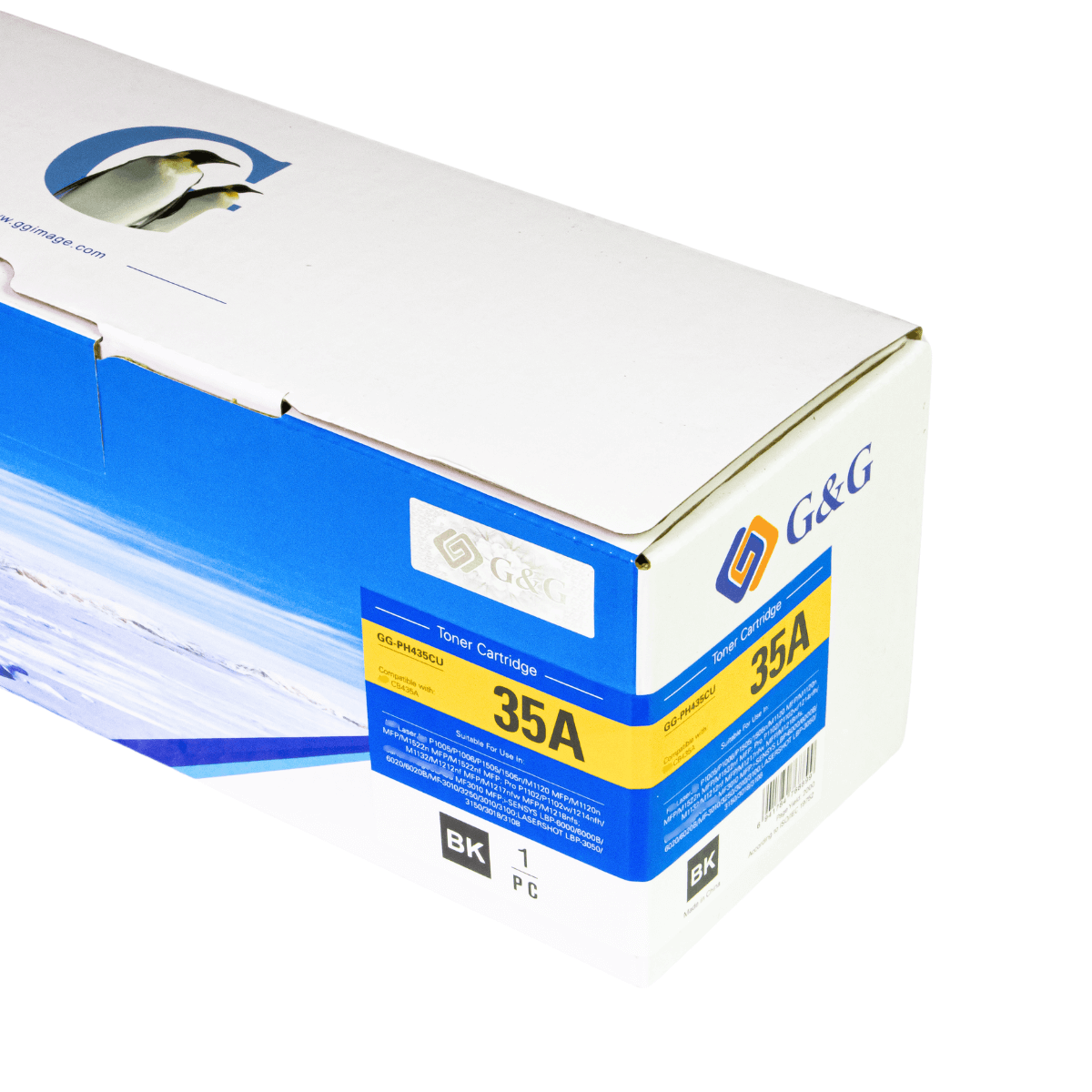 Cartucho de Toner P/ Canon LBP6030W HP 435A/436A/285A C/ Chip 2K - G&G(PH435CU)