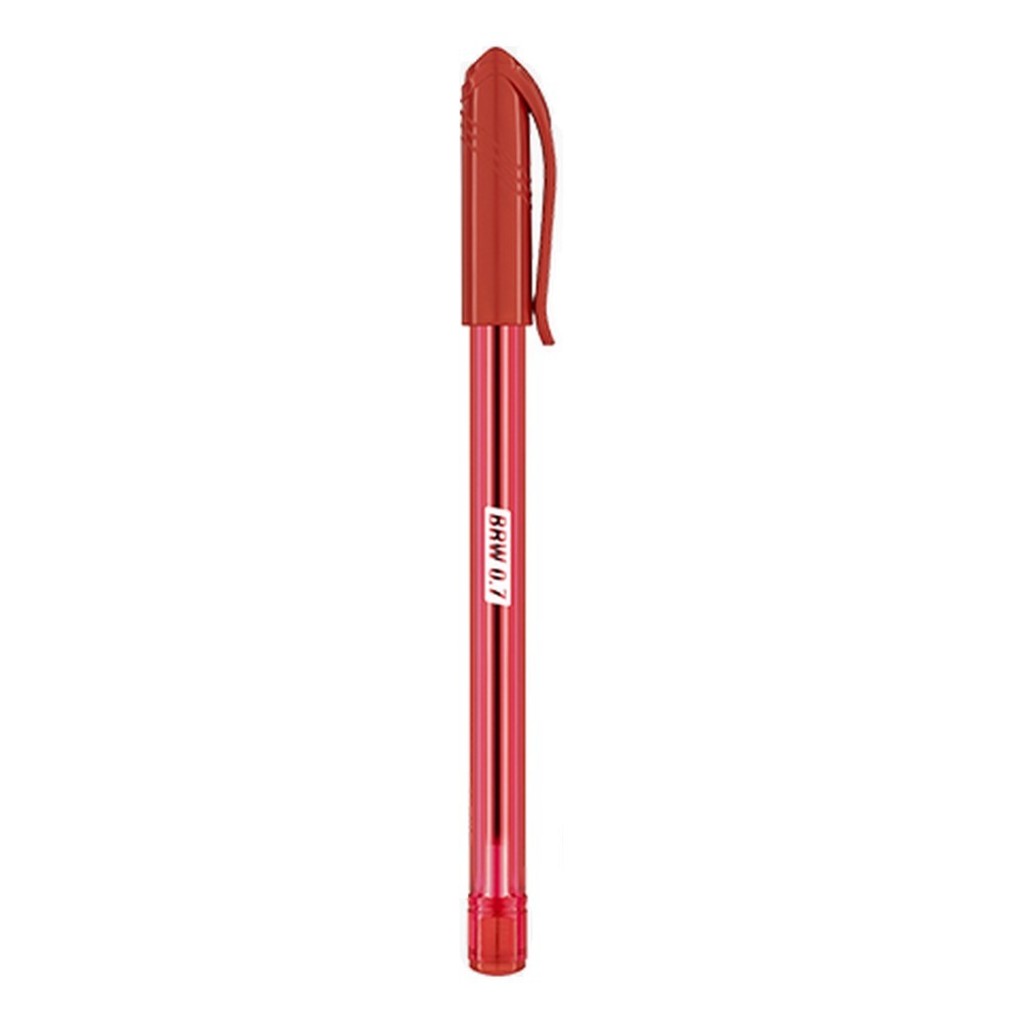 Caneta Esferográfica Triplet 0.7mm Vermelha Triangular BRW