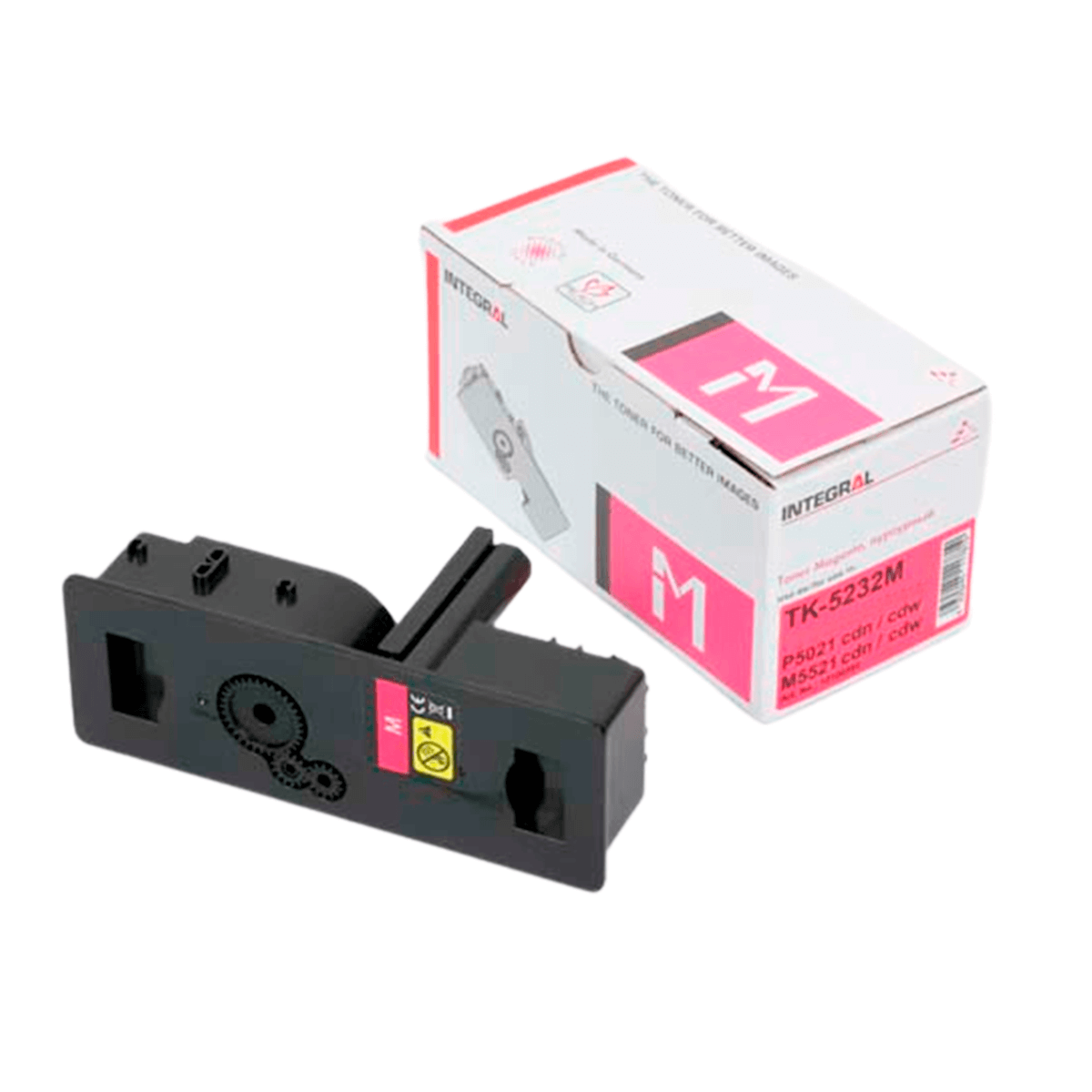 Cartucho de Toner Integral Compatível P/ Kyocera TK5232 Magenta C/ Chip - 2.2k