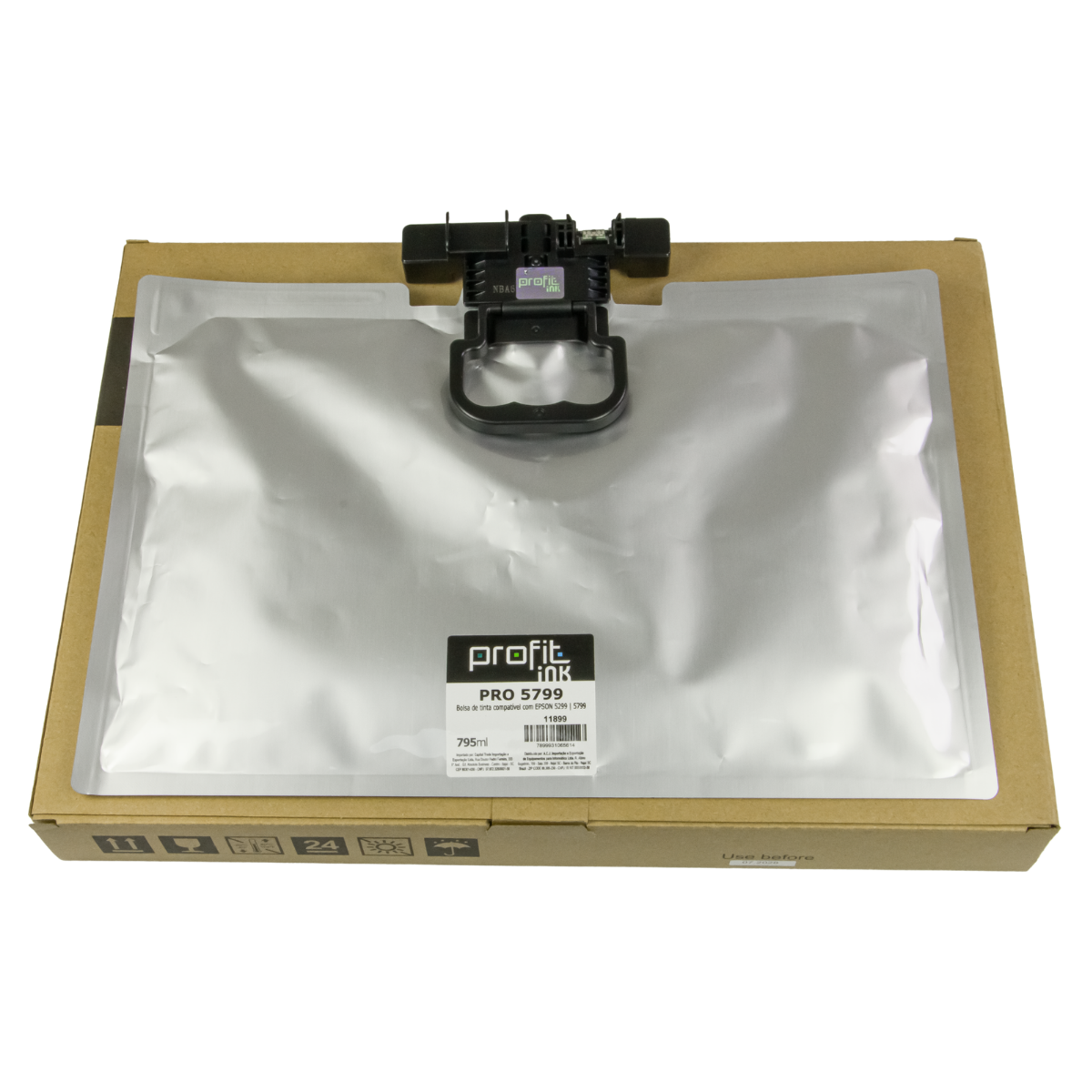 Bolsa de Tinta P/ Epson WF5299 WF5799 Preta Pigmentada 40K 795ml - Profit Ink