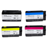 Kit 4x Cartucho de Tinta P/ HP 711XL CZ130 CZ131 CZ132 CZ133 CMYK C/ Chip - X-Full