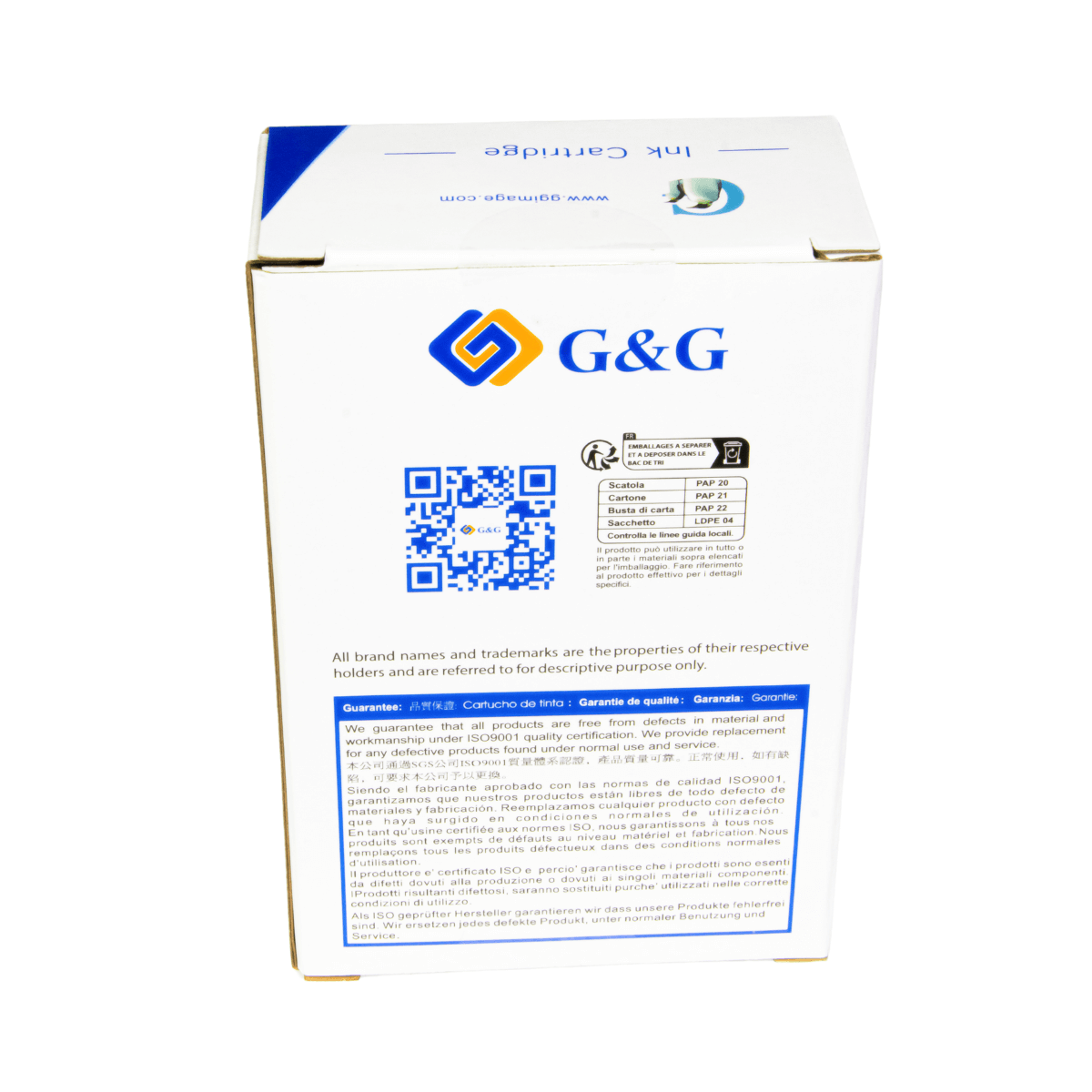 Cartucho de Tinta P/ Plotter Canon PFI-107 Magenta C/ Chip 130ml - G&G