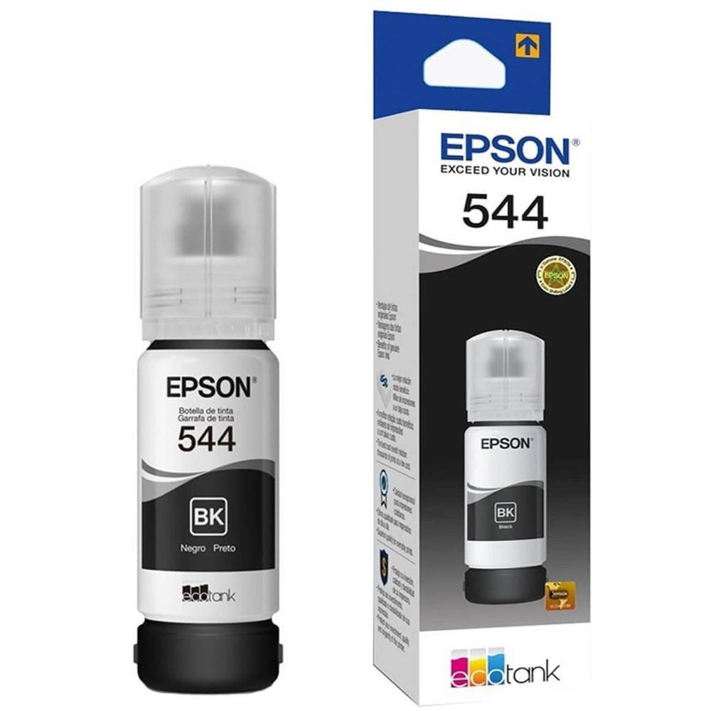Refil de Tinta Epson T544 Original L3110 L3150 Preto