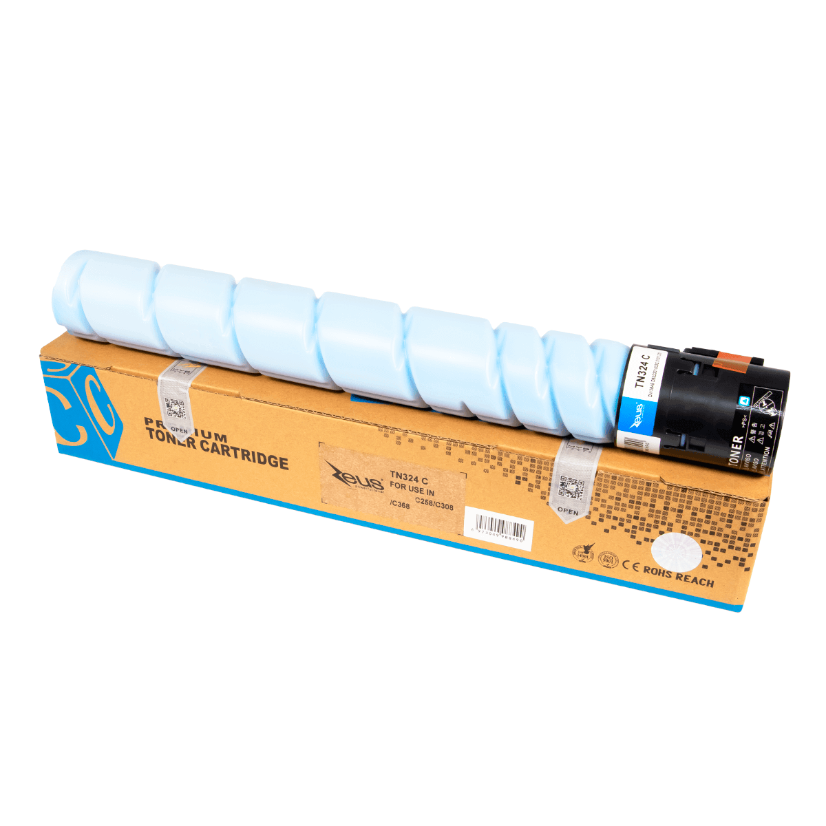Cartucho de Toner P/ Minolta TN324 Ciano C/Chip 25K - Zeus