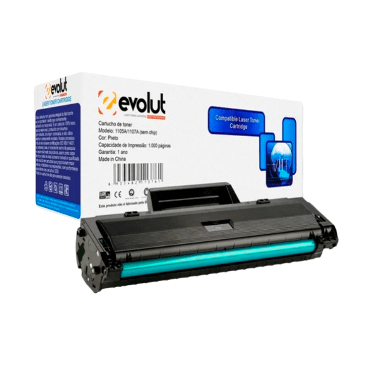 Cartucho de Toner Compatível p/ HP 105A/107A 1K (sem chip) Evolut