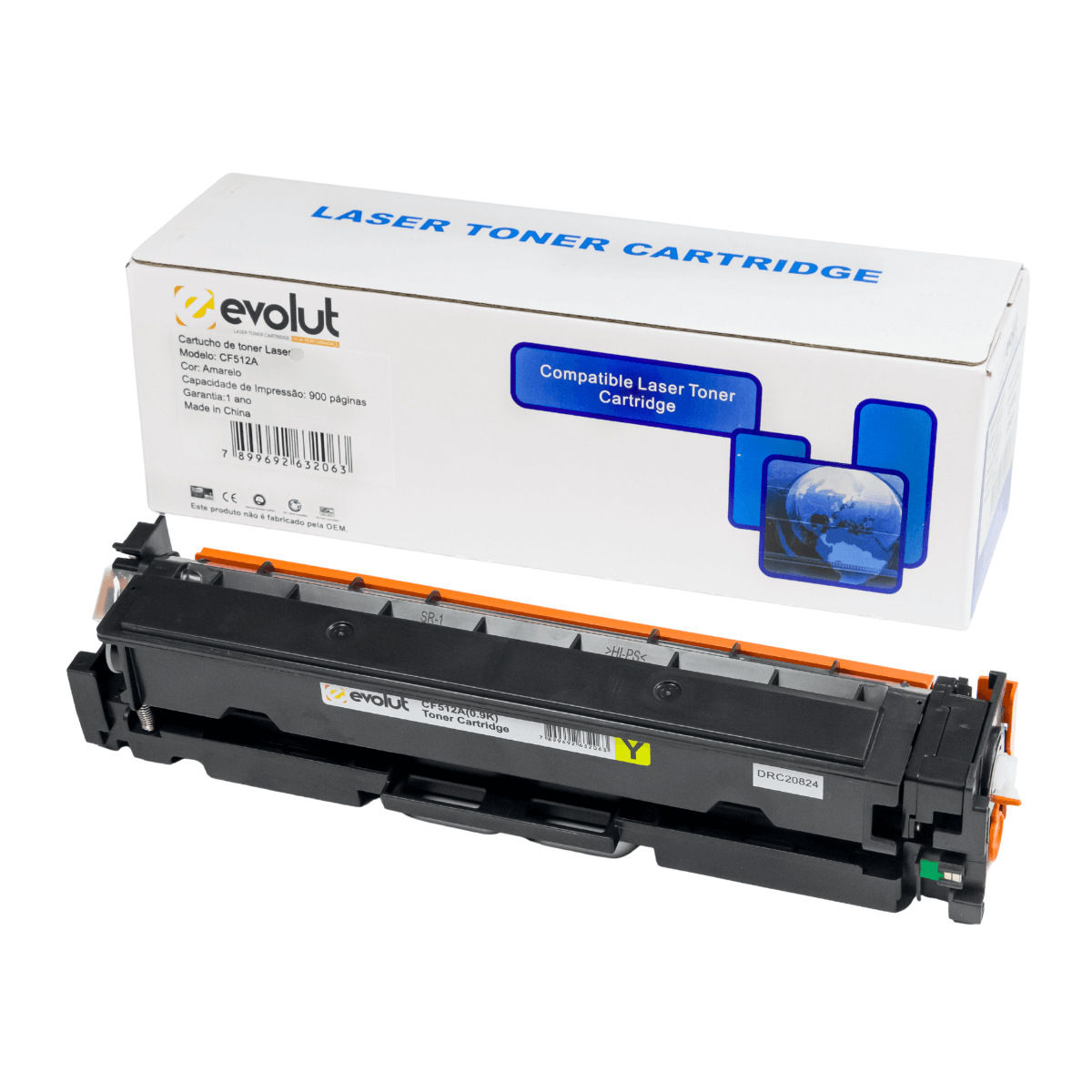 Cartucho de Toner Para HP CF512A Amarelo 0.9K - Evolut