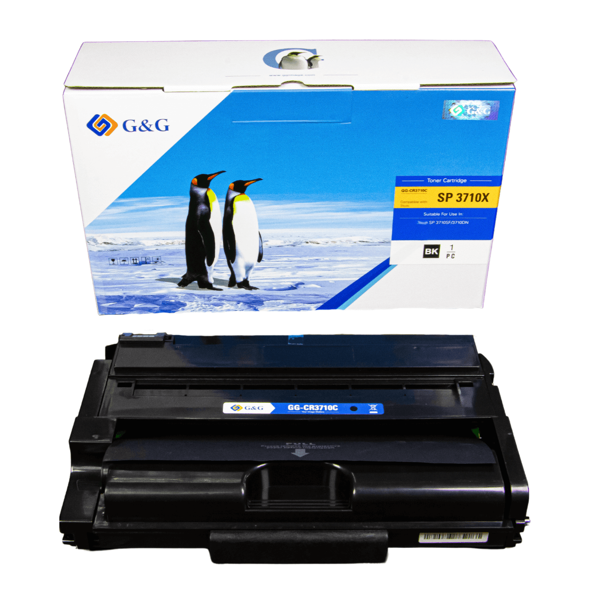 Cartucho de Toner P/ Ricoh SP3710 C/ Chip 7K - G&G