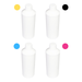 Kit 4x Refil de Tinta Compatível Aston p/ Hp e Epson Et365 CMYK 1 Litro