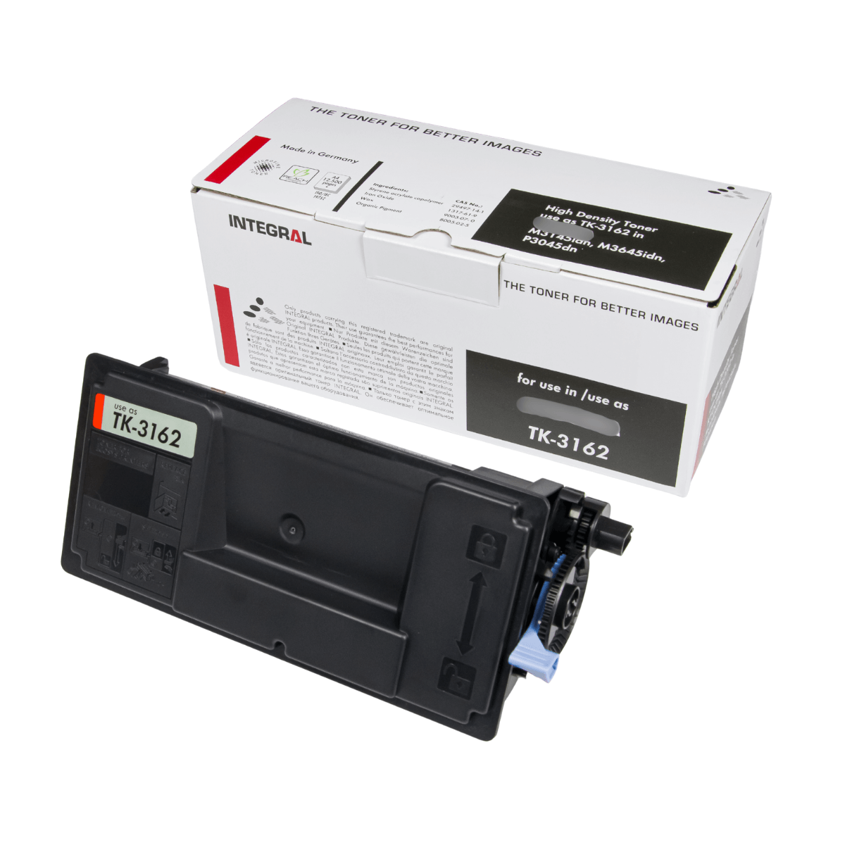Cartucho de Toner Integral Compatível Tk3162 p/ Kyocera Com Chip - 12.5K