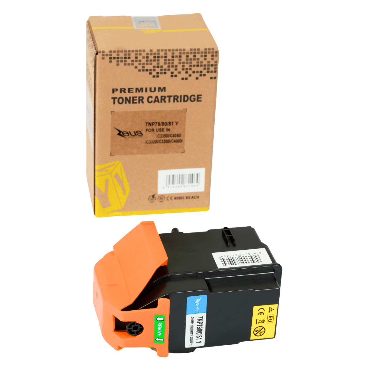 Cartucho de Toner P/ Minolta Tnp79, Tnp80/81, Amarelo, C/ Chip, 9K - Zeus