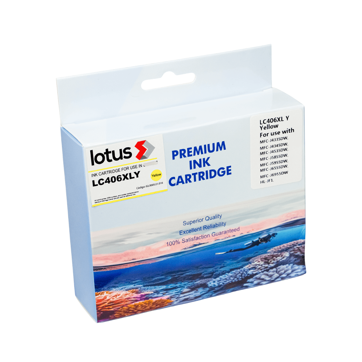 Cartucho de Tinta P/ Brother LC406XL LC406XLY Amarelo C/ Chip 5K - Lotus
