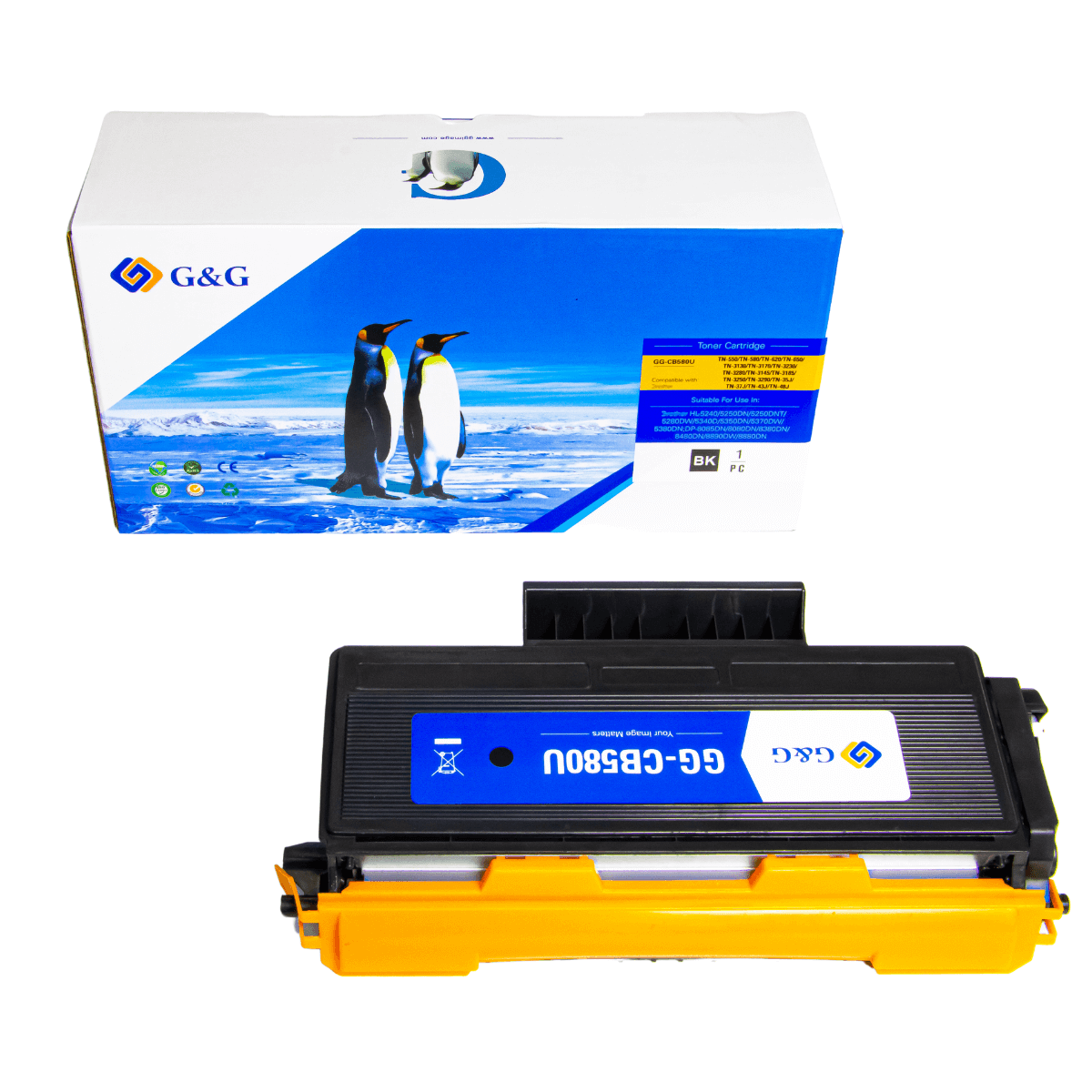 Cartucho de Toner Para Brother TN580 TN650 8K - G&G