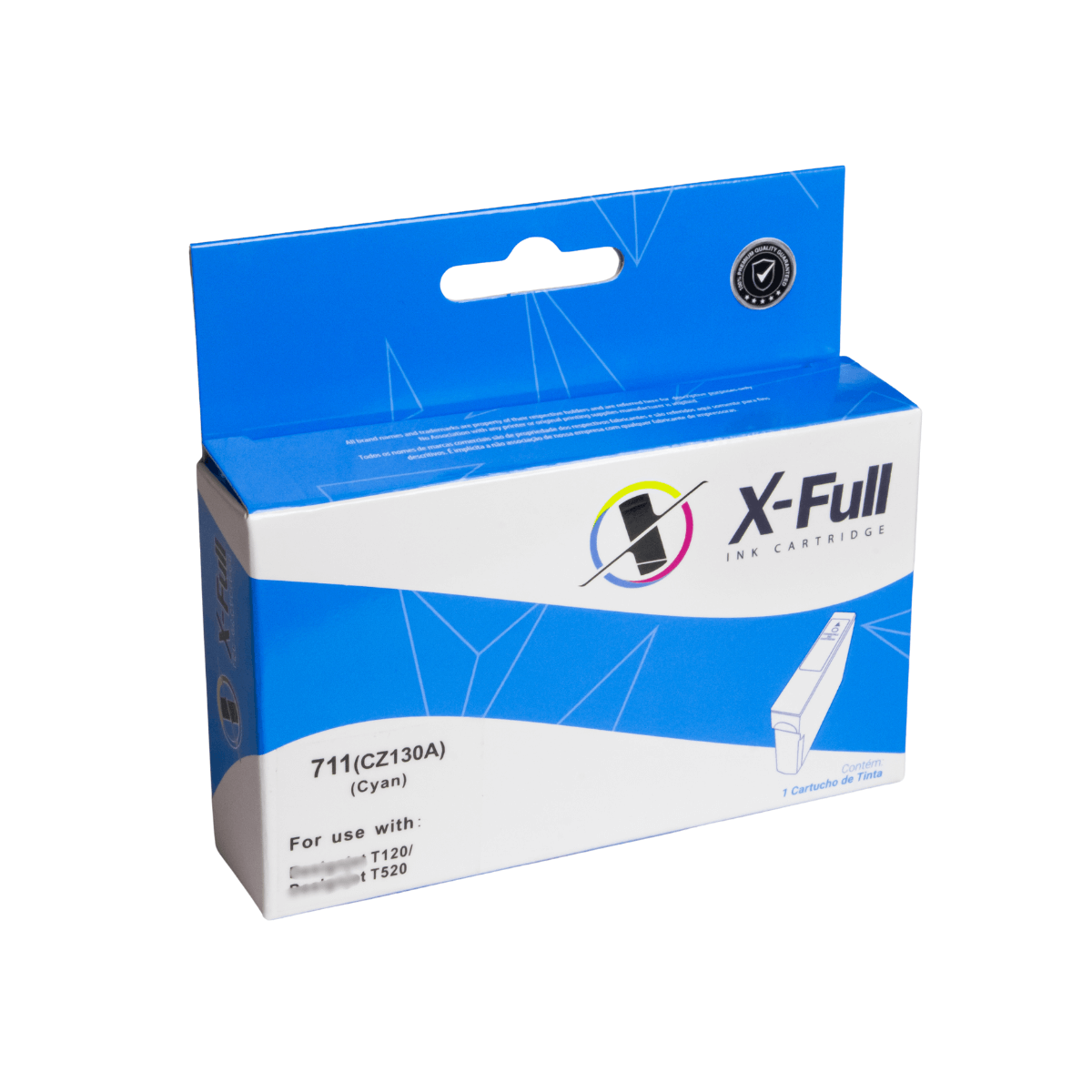 Cartucho de Tinta P/ HP 711XL CZ130A T520 T120 Ciano C/ Chip 27ml - X-Full