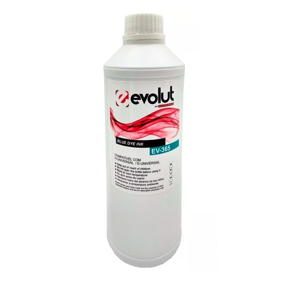 Refil de Tinta Compatível Evolut p/ Hp e Epson Et365 Cyan 1 Litro