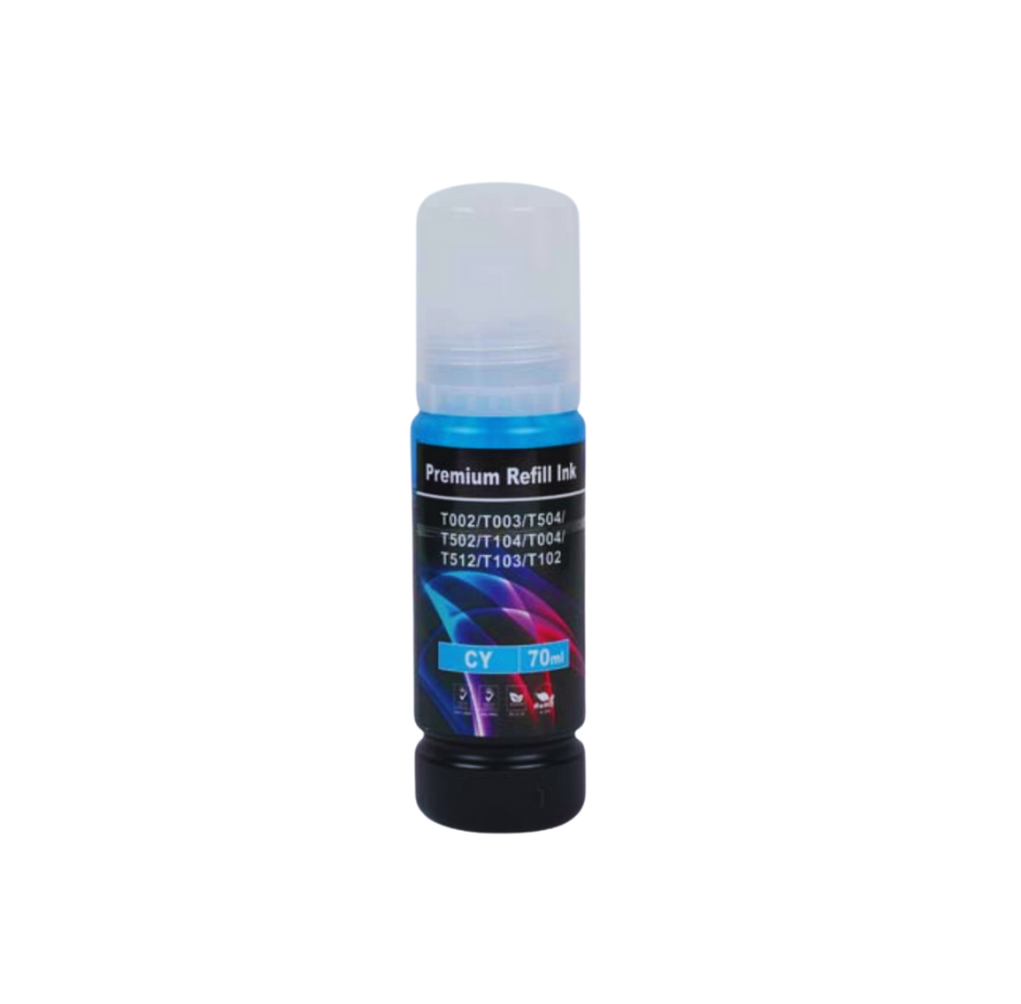Refil de Tinta Compatível Lotus T504 T544 Cyan p/ Epson 70ml Corante
