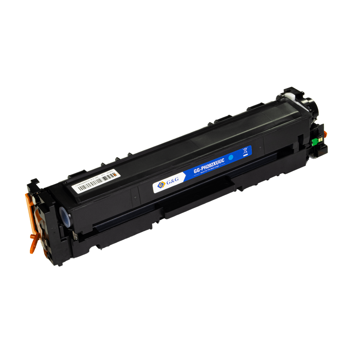Cartucho de Toner P/ Canon e HP CF401X CF501X CRG054 202X Ciano C/ Chip 2.5K - G&G