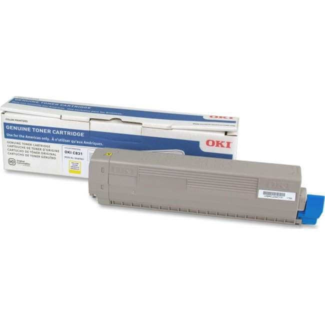 Cartucho de Toner Okidata C831 Amarelo - Original Okidata