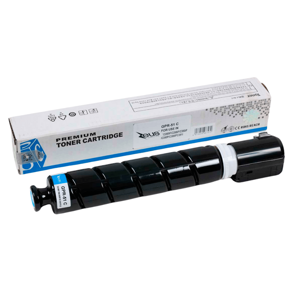 Toner Compatível p/ Canon GPR-51 Ciano C/ chip (21.5K) - Zeus