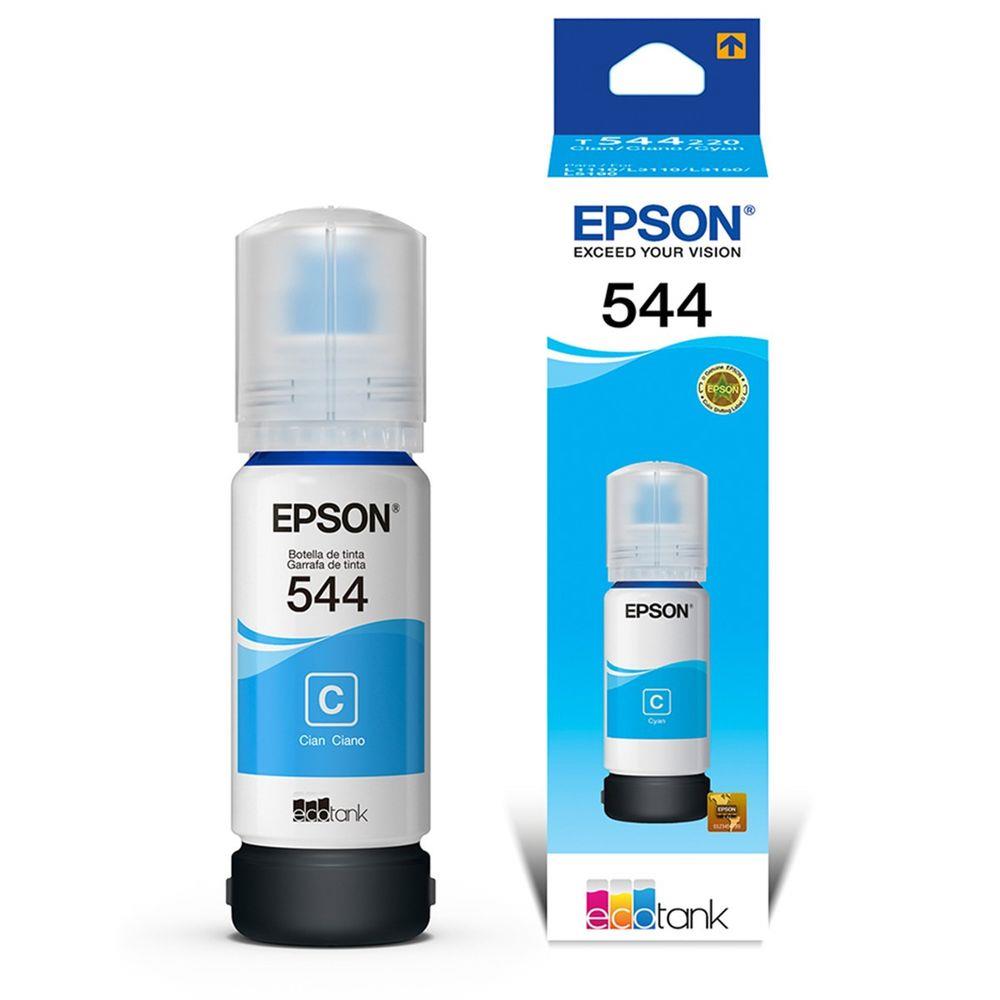 Refil de Tinta Epson T544 Original L3110 L3150 Ciano