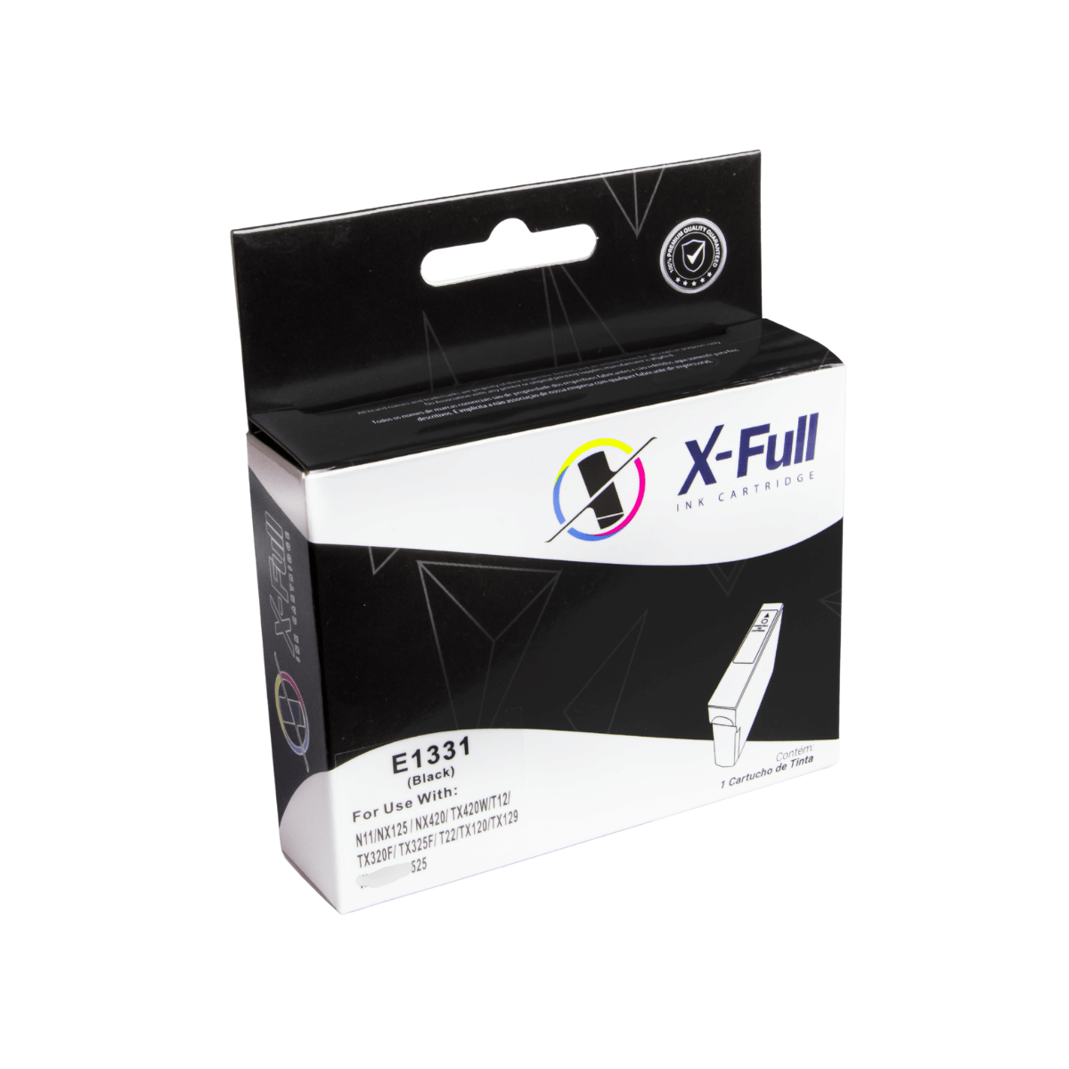 Cartucho de Tinta P/ Epson 1331 TX123 TX135 Preto C/ Chip 10.5ml - X-Full