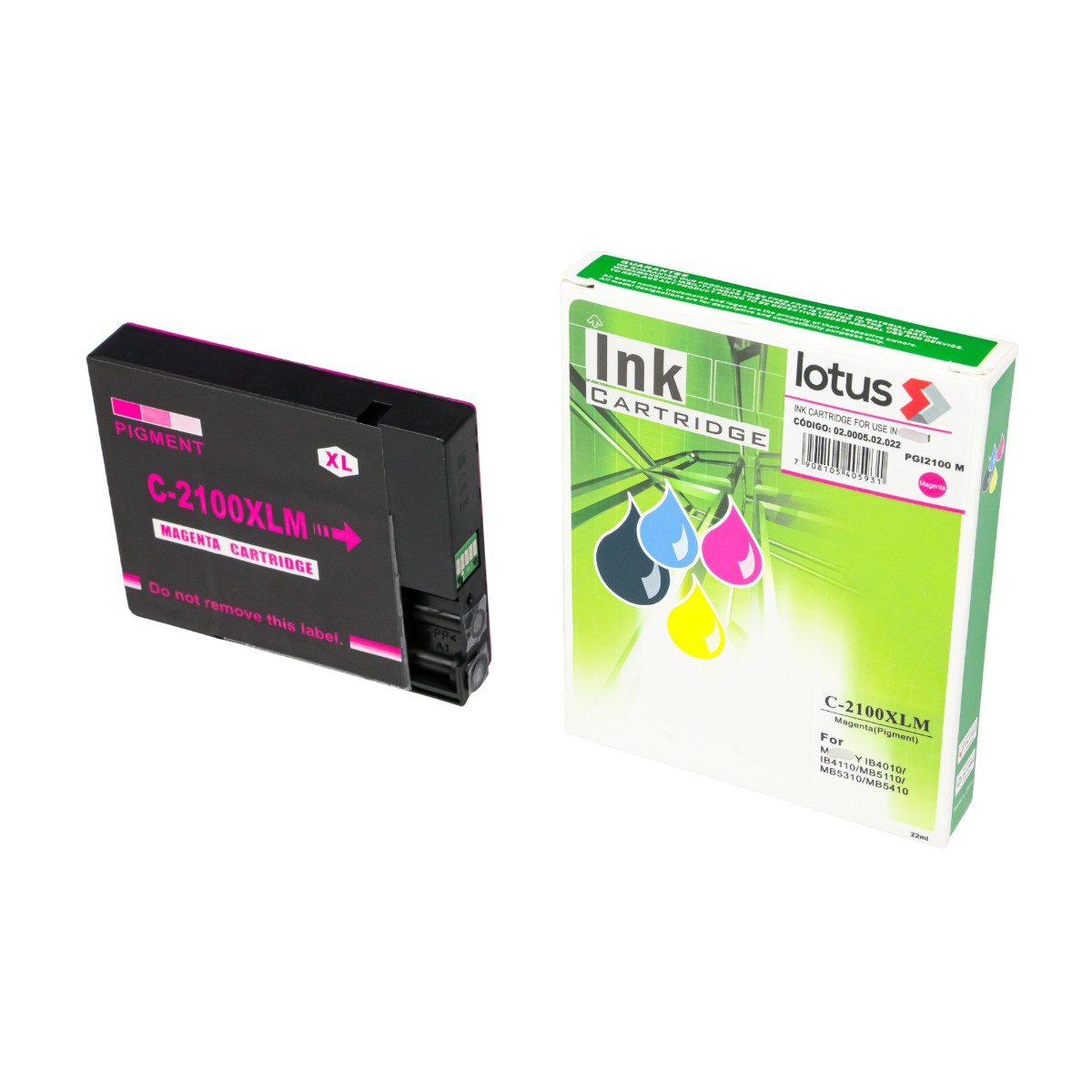 Cartucho de Tinta Compatível p/ Canon Maxfiy 5410 Magenta c/Chip (22ml) Lotus