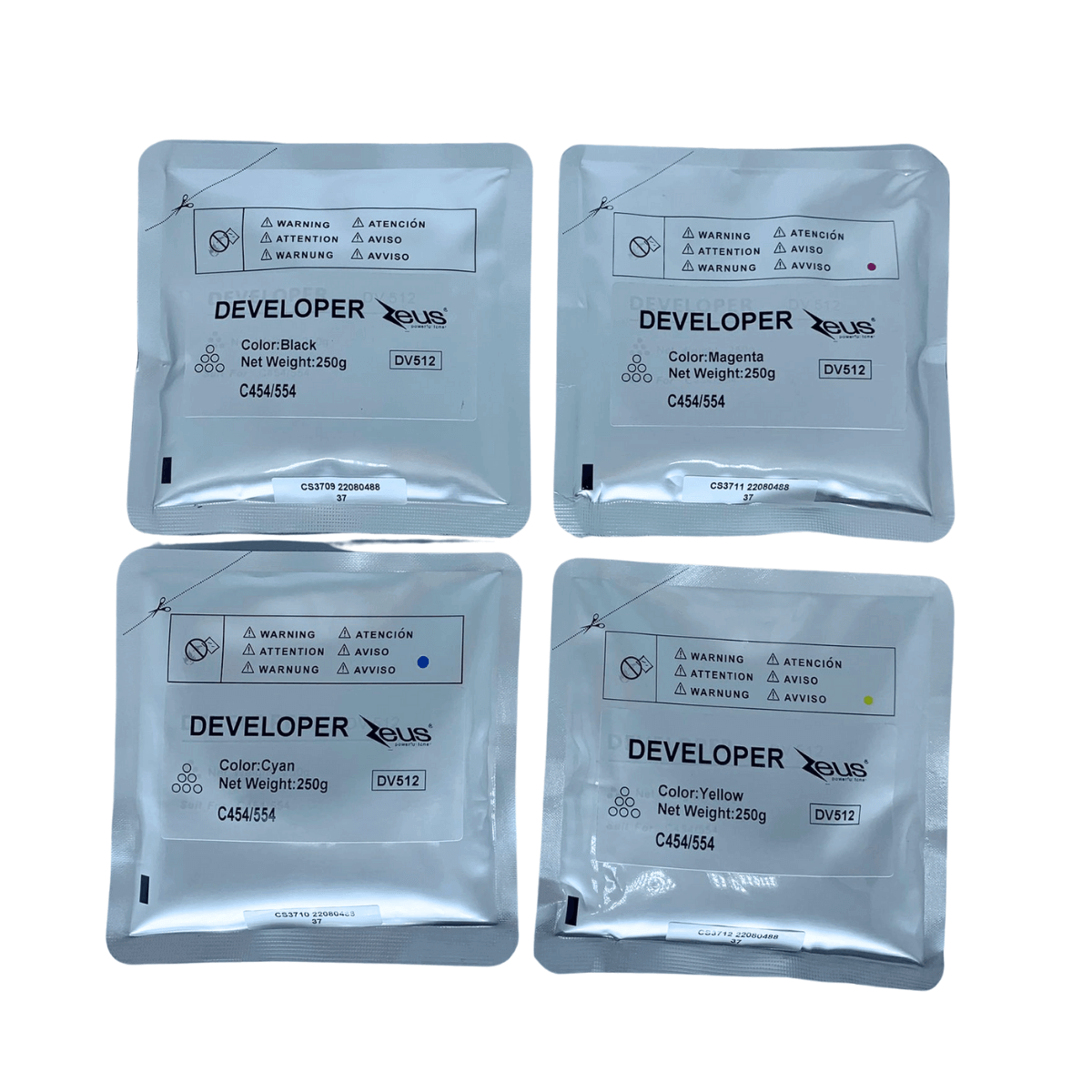 Revelador P/ Konika Minolta DV-512/ 321  C224 C284 C364 Amarelo - Zeus