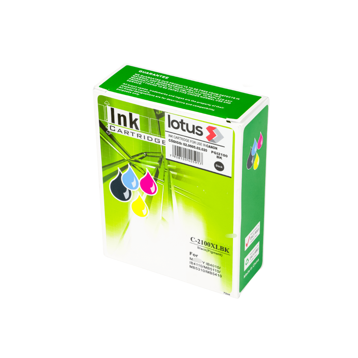 Cartucho de Tinta Compatível p/ Canon Maxfiy 5410 Black c/Chip (72ml) Lotus
