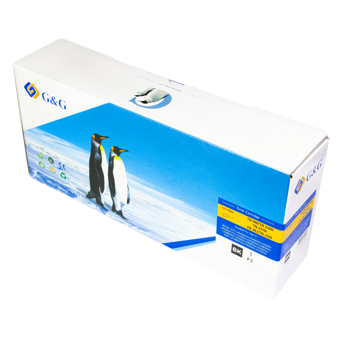 Cartucho de Toner Para Brother TN2370 TN660 2.6K - G&G