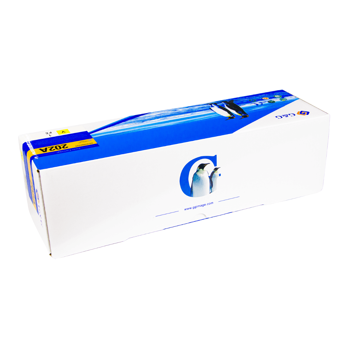 Cartucho de Toner P/ Canon e HP CF502A 202A Amarelo C/ Chip 1.3K - G&G
