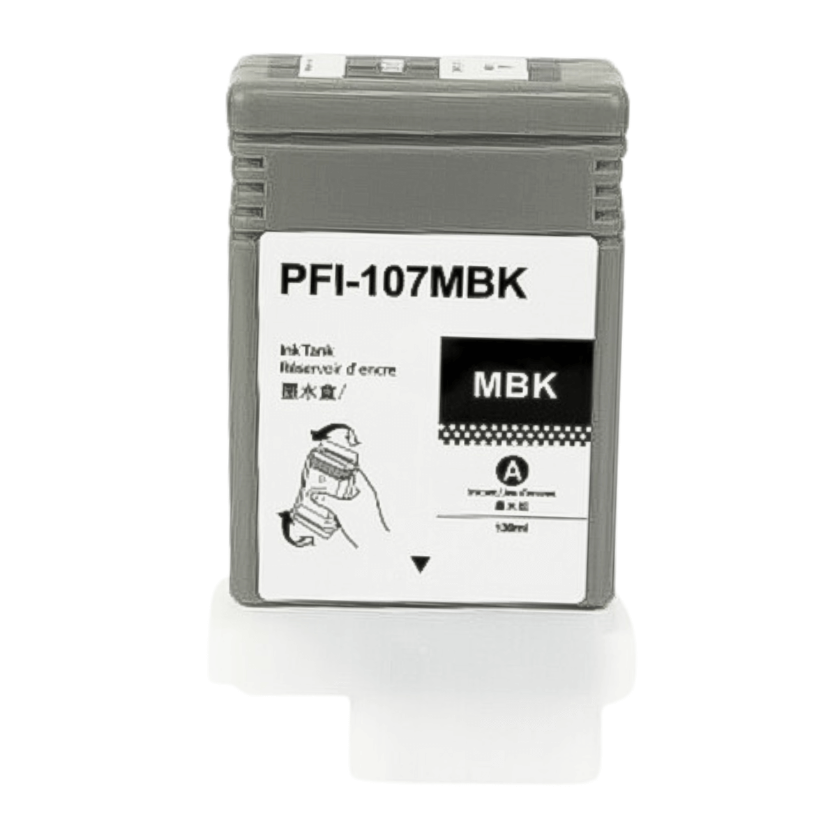 Cartucho de Tinta Compatível p/ Plotter Canon PFI-107 Matte Black 130ml - Lotus