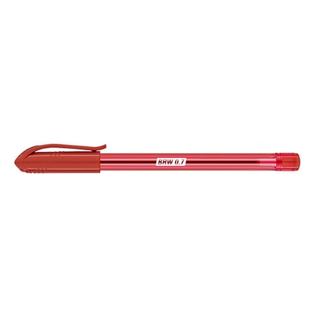 Caneta Esferográfica Triplet 0.7mm Vermelha Triangular BRW