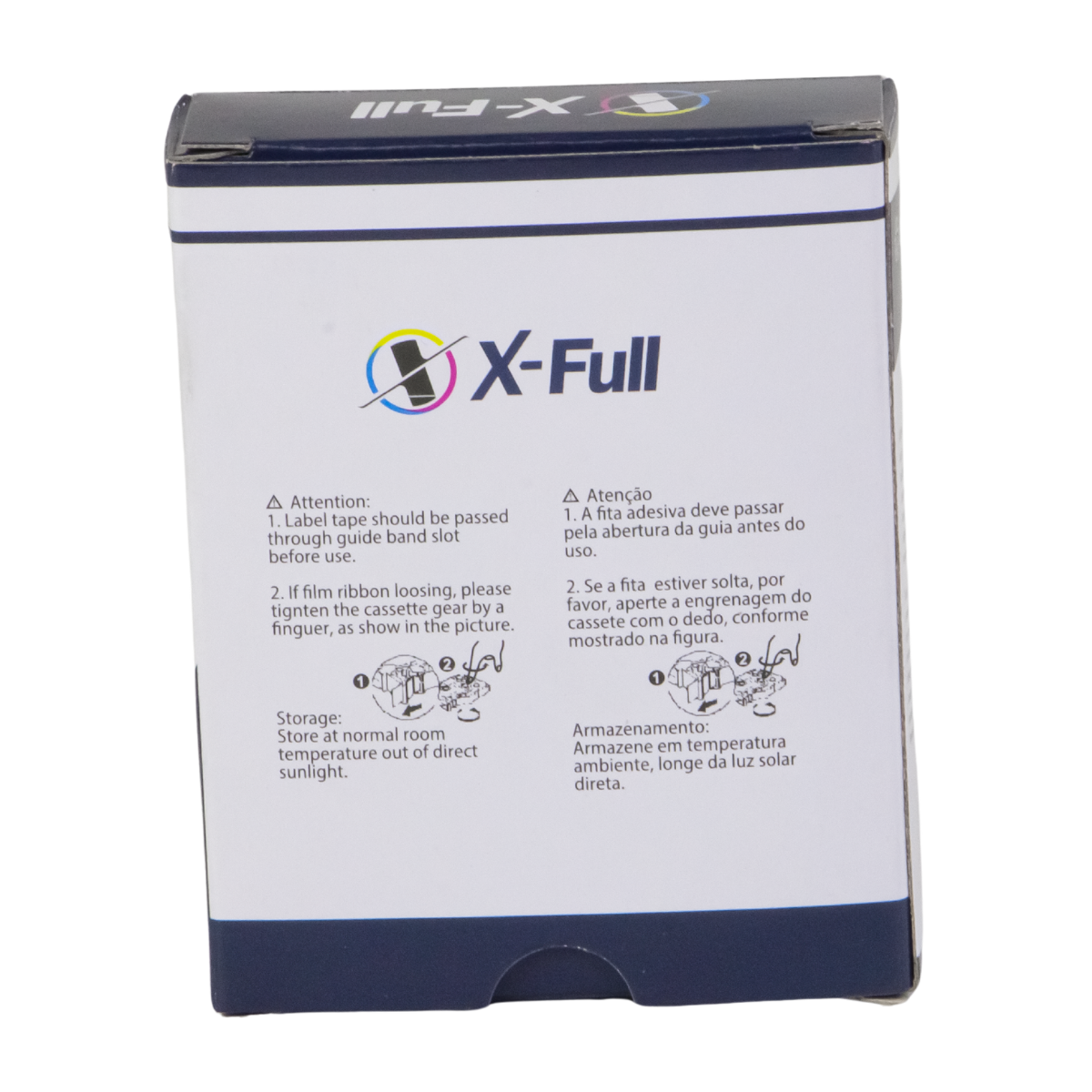 Fita P/ Rotulador Brother TZc-131 TZe-131 12mm x 8m Black/ Clear - X-Full