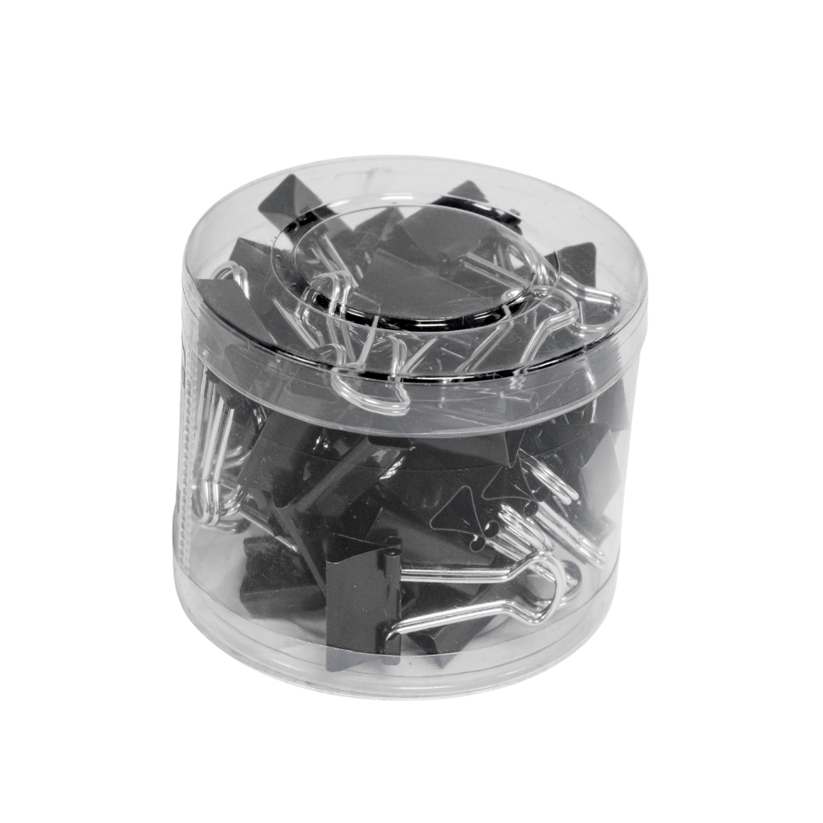 Clipes Para Papel Binder 19mm BRW- Pote c/40un - Preto
