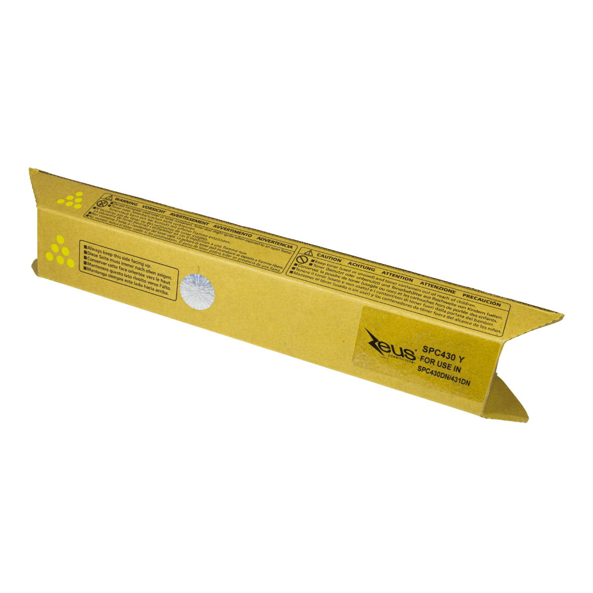 Cartucho de Toner Compatível Zeus Yellow p/ Ricoh SP C430 c/ chip - 21k