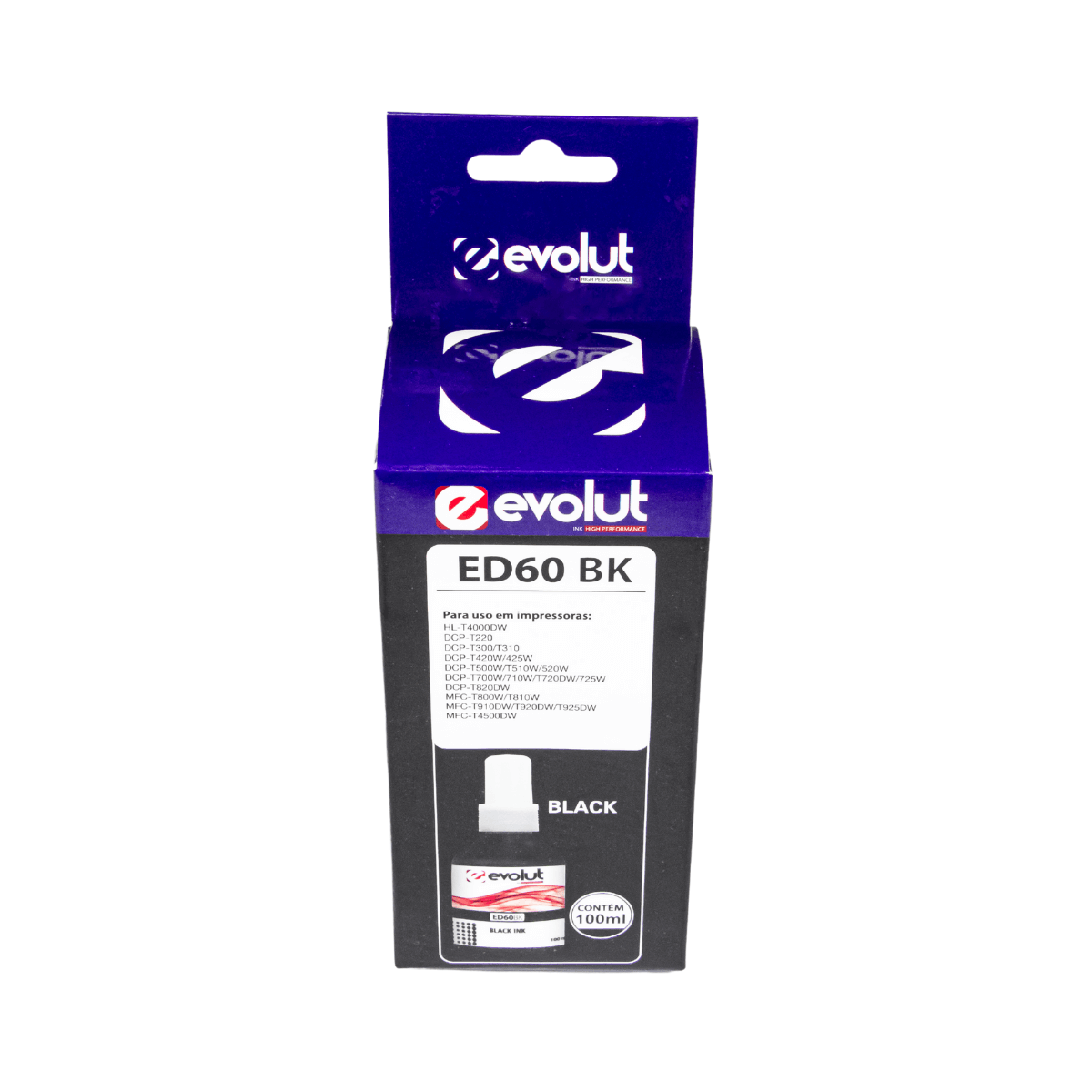 Tinta Brother BTD60BK BT-D60 Preto 100ml - Evolut